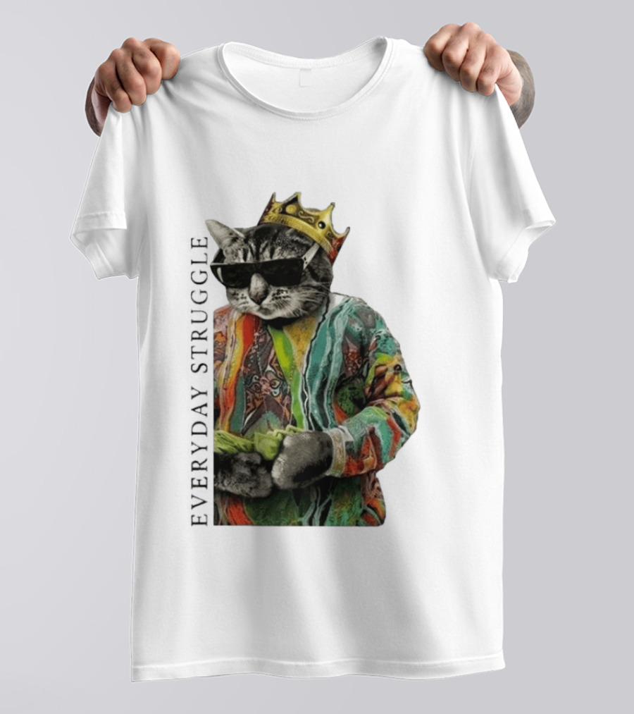 Scottie Barnes Everyday Struggle Cat In Colorful Crowned Outfit T-Shirt
