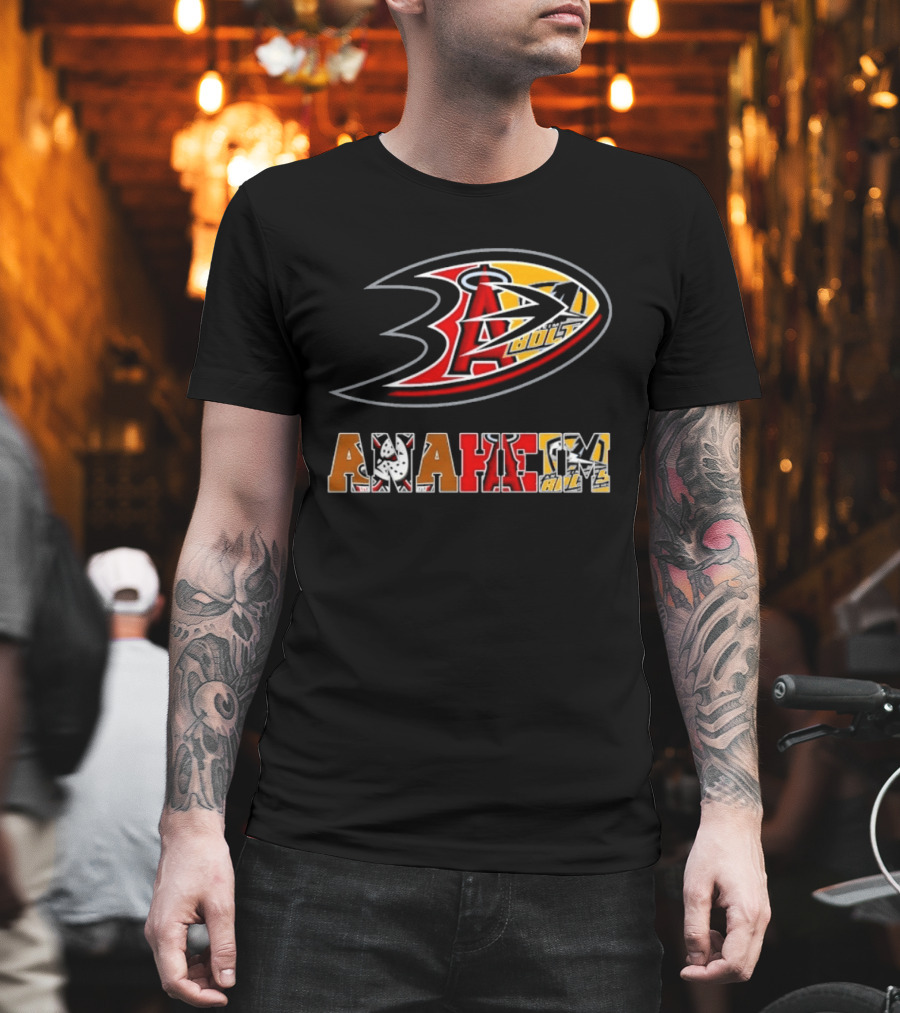 Anaheim Ducks Angels Lakers Sports Team Mashup T-Shirt