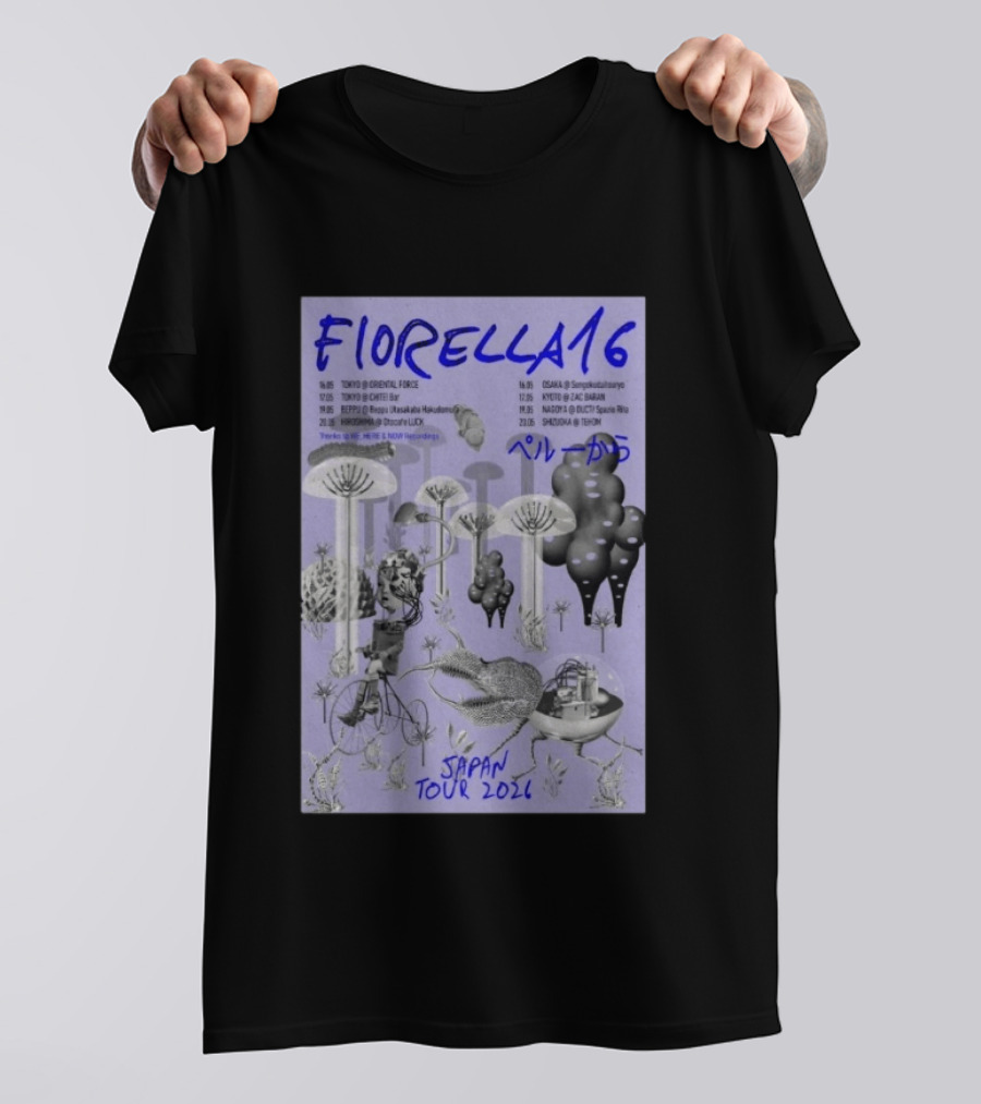 FIORELLA 16 Japan Tour 2026 Tokyo Osaka Kyoto Nagoya Sendai Shizuoka Psychedelic T-Shirt
