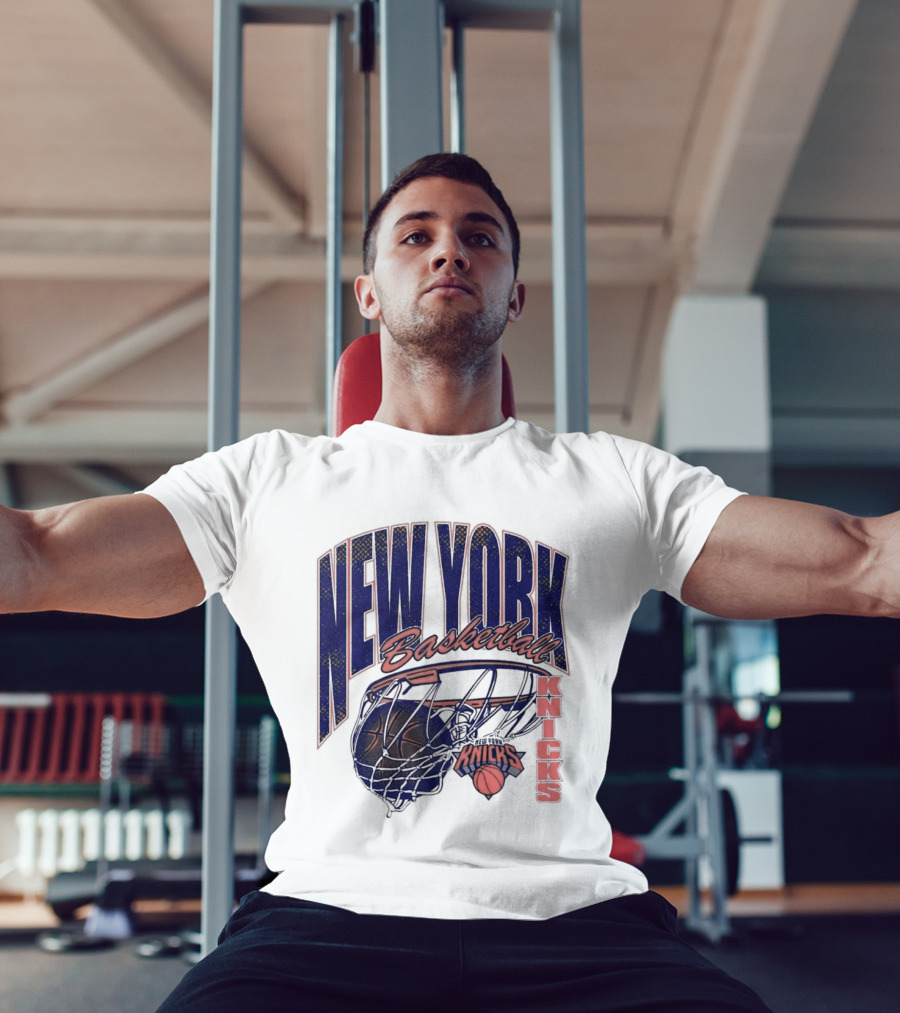 New York Basketball Knicks Net And Ball Swish T-Shirt