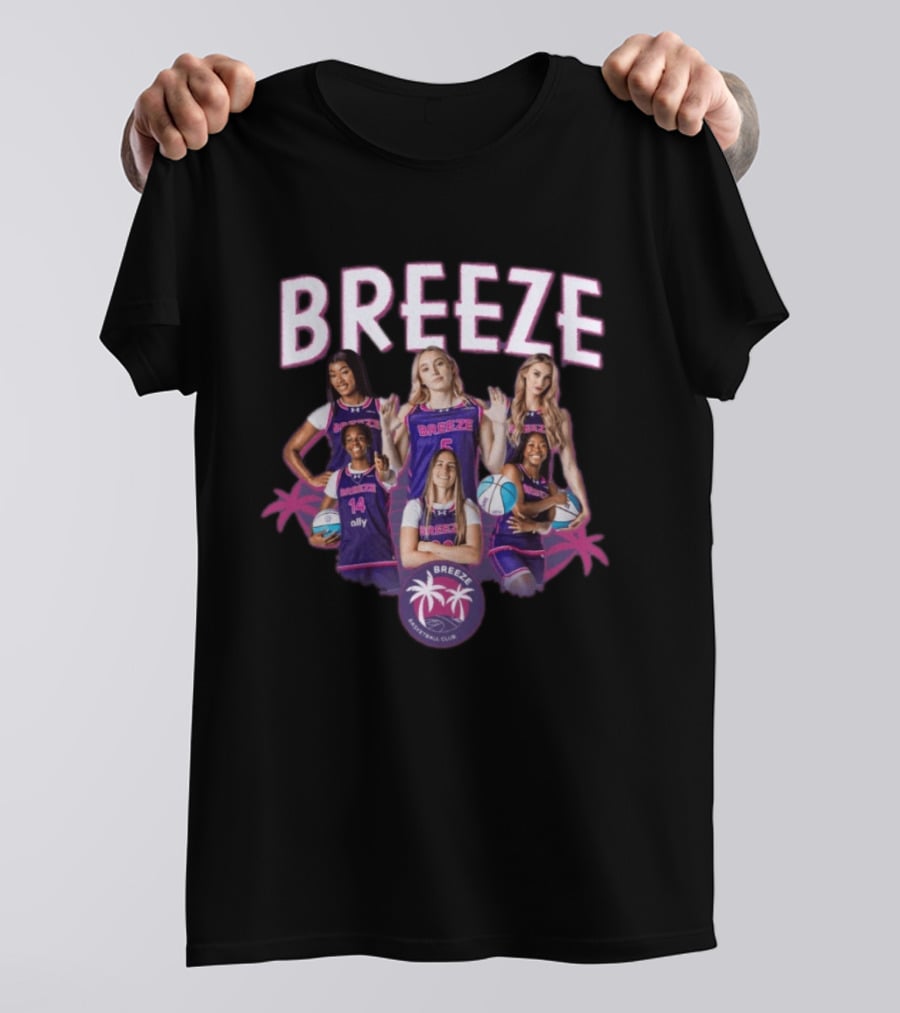 Breeze Basketball Club Team Players Palm Trees T-Shirt