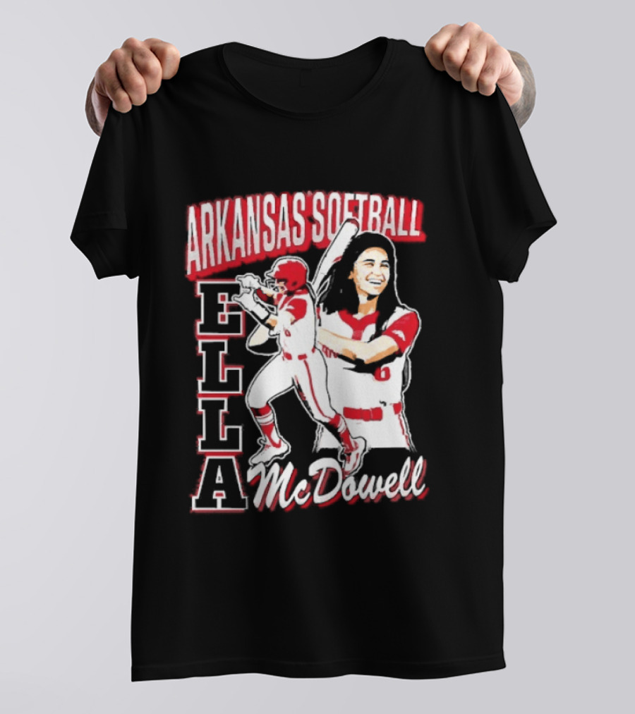 Ella McDowell Arkansas Softball Player Team Spirit T-Shirt