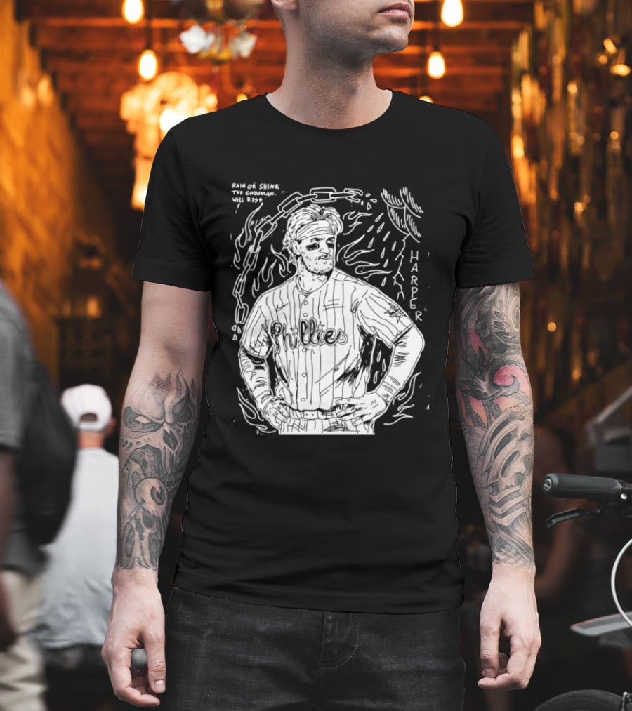 Paul Carpenter Bryce Harper Phillies Rain Or Shine The Snowman Will Rise T-Shirt