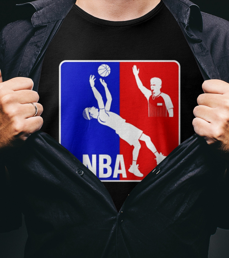 NBA 2026 SGA Flopping Moment OKC Thunder With Referee T-Shirt