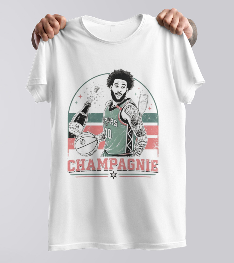 Julian Champagnie San Antonio Spurs Basketball 90s T-Shirt