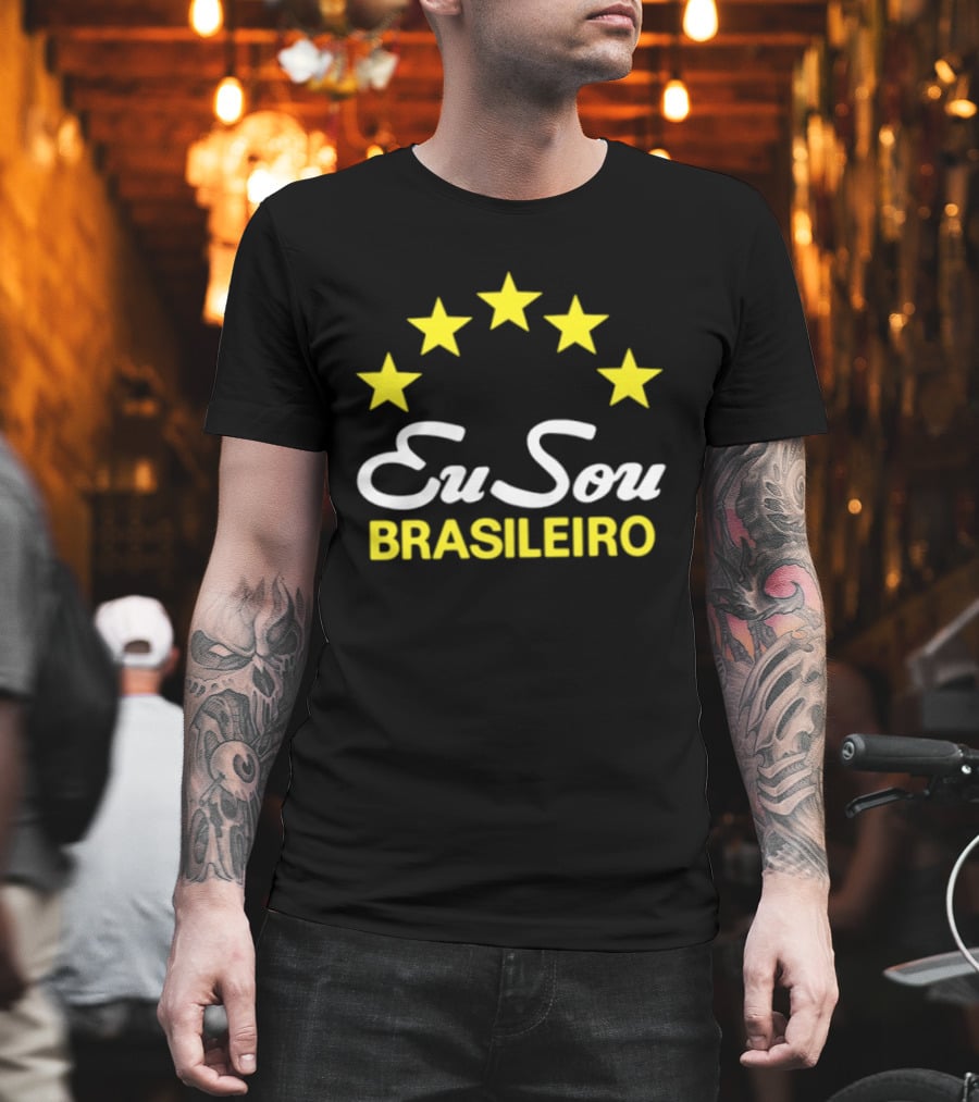 Eu Sou Brasileiro Five Stars Brazil Pride T-Shirt