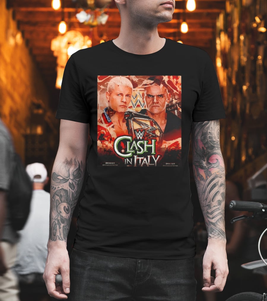 WWE Clash In Italy Cody Rhodes Vs Gunther May 31 Event T-Shirt
