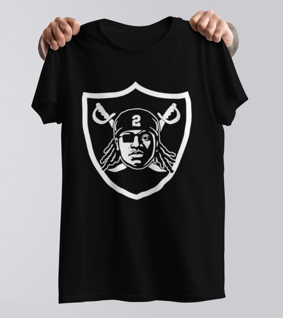 Las Vegas Football Ashton Jeanty Raiders Shield T-Shirt