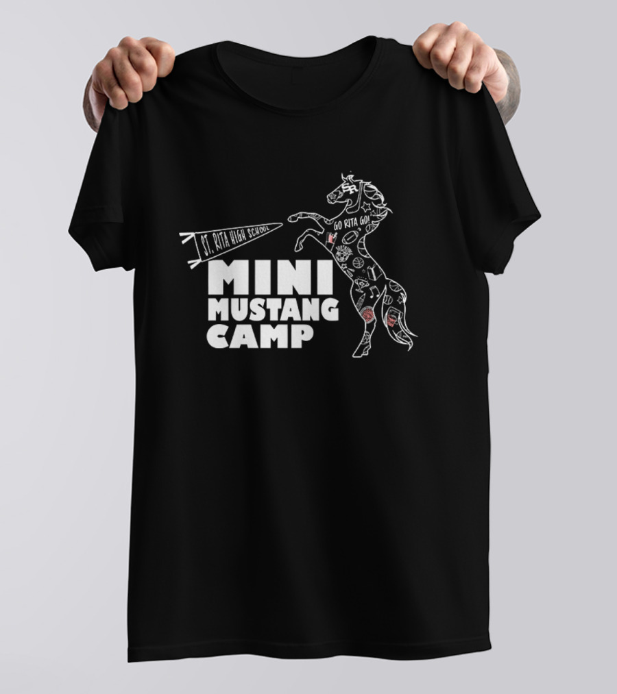 St. Rita High School Mini Mustang Camp Peppy Horse Activities T-Shirt