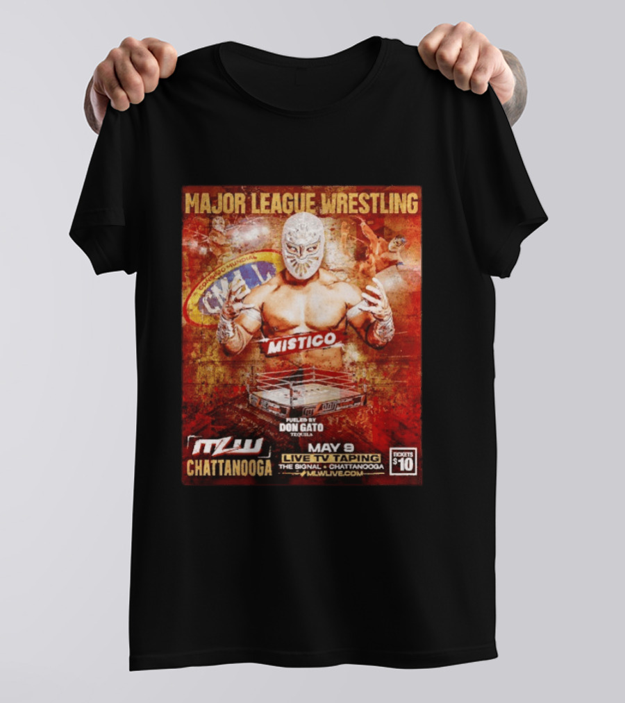 Mistico Major League Wrestling May 9 Live TV Taping The Signal Chattanooga T-Shirt