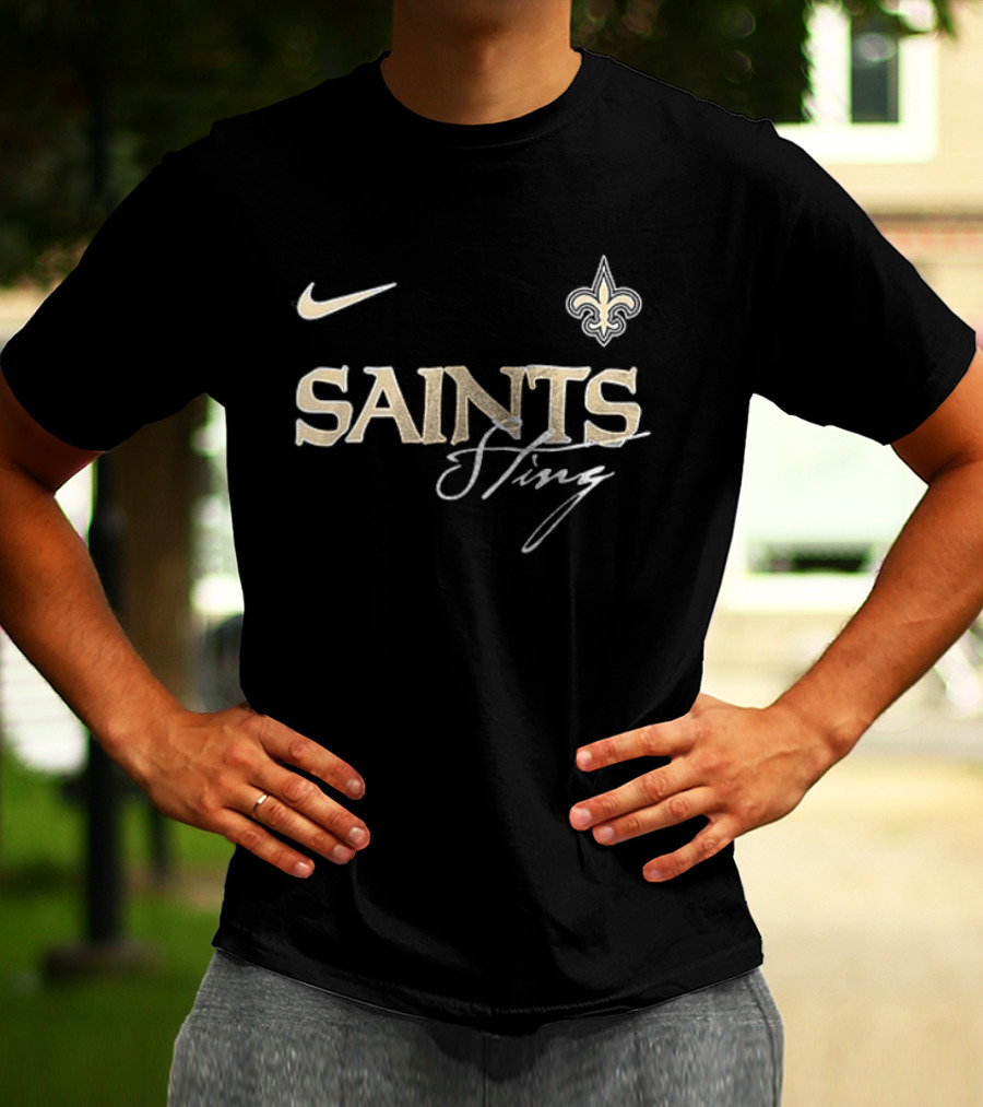Nike New Orleans Saints Sting Collaboration Fleur De Lis T-Shirt