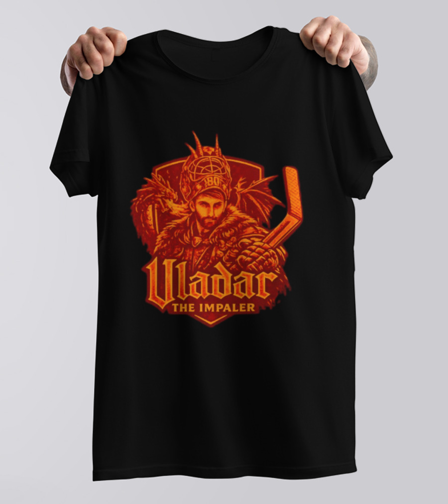 Vladar The Impaler Dan Vladar Hockey Goalie Dragon Warrior T-Shirt
