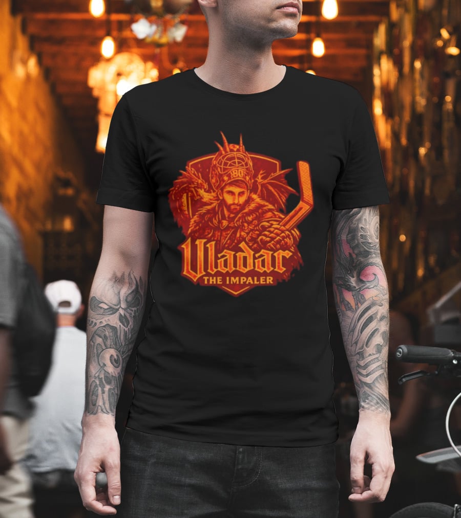 Vladar The Impaler Dan Vladar Hockey Goalie Dragon Warrior T-Shirt