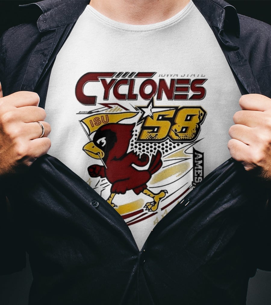 Cyclones ISU Racing Cy 58 Comfort Colors 90s T-Shirt