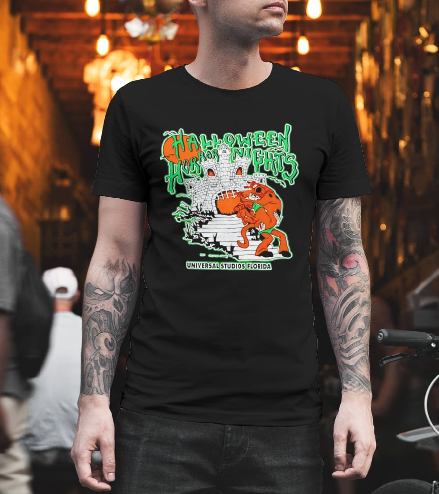 Halloween Horror Nights Universal Studios Florida Scoob Night Razors In The Night Beyond Human T-Shirt