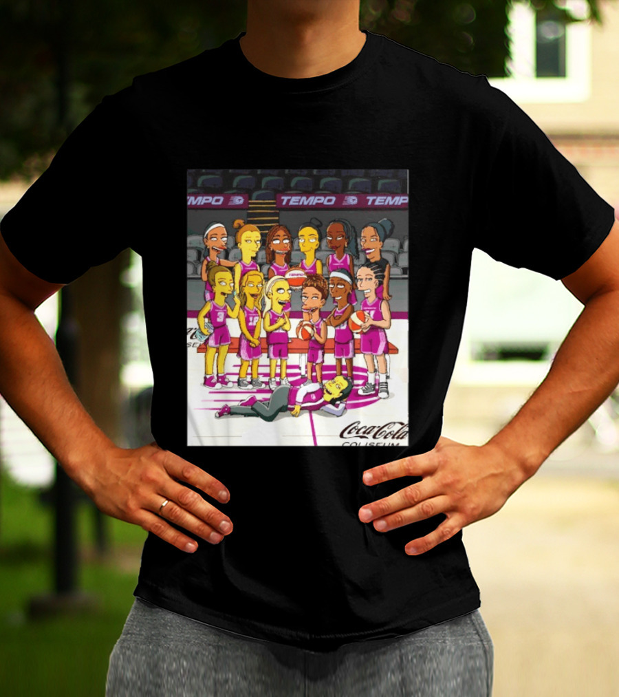 Toronto Tempo WNBA Coca Cola Coliseum The Simpsons Basketball Team T-Shirt