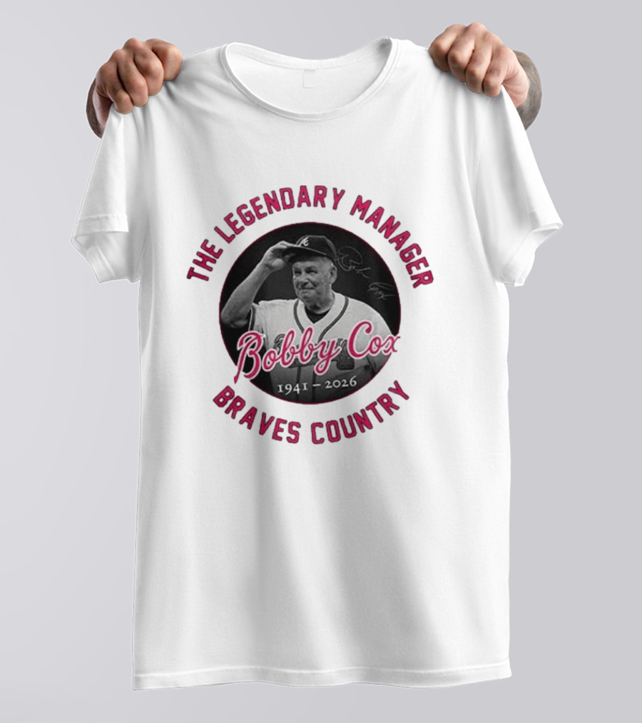 Bobby Cox 1941 2026 The Legendary Manager Braves Country T-Shirt