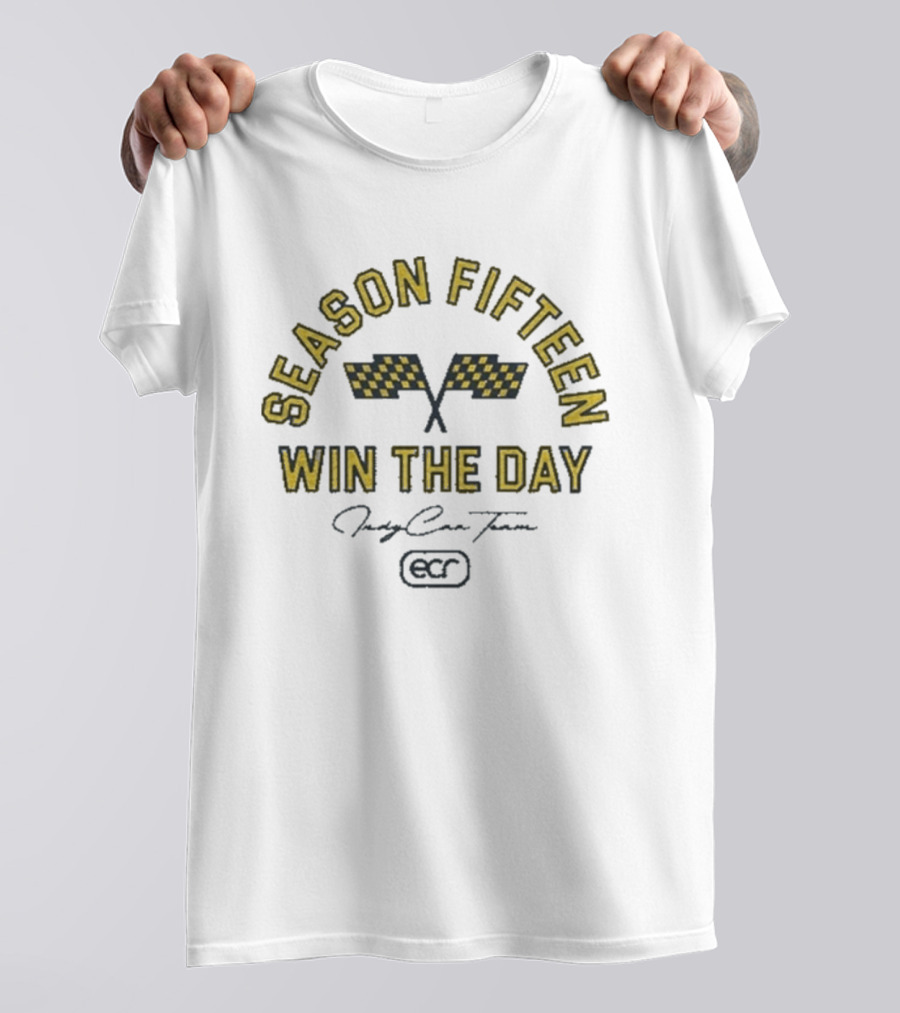Ed Carpenter Racing ECR Season Fifteen Win The Day Racing Flags T-Shirt
