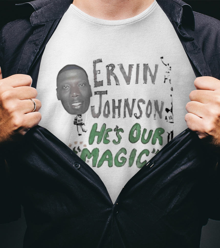 Ervin Johnson He's Our Magic With Basketball Player T-Shirt