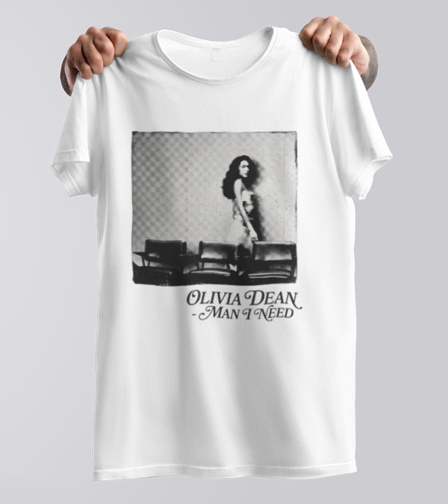 Man I Need Olivia Dean Iconic Black And White Image T-Shirt