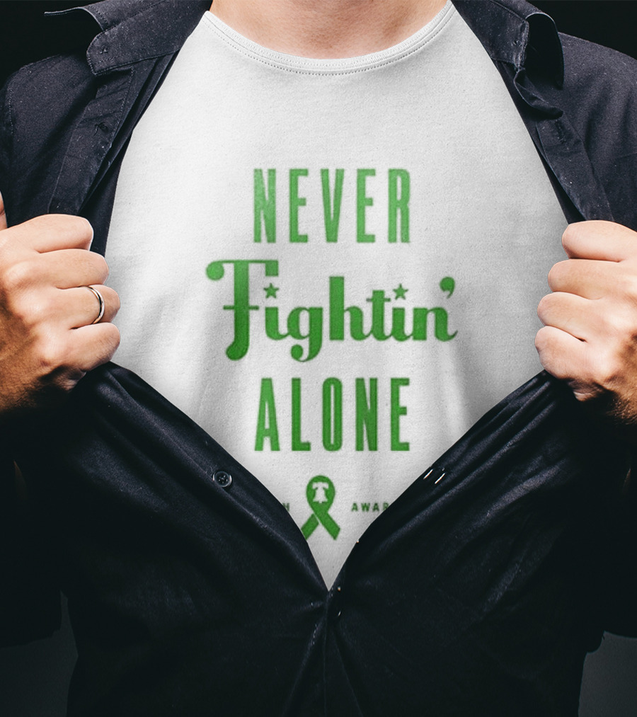 Philadelphia Phillies Never Fightin' Alone Mental Health Awareness Strikeout Stigma T-Shirt