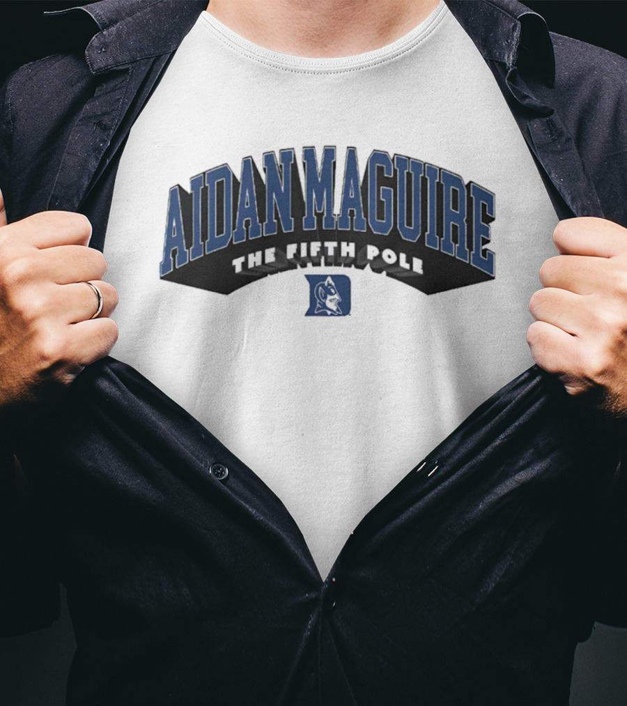 Aidan Maguire Duke Lacrosse The Fifth Pole Blue Devil T-Shirt