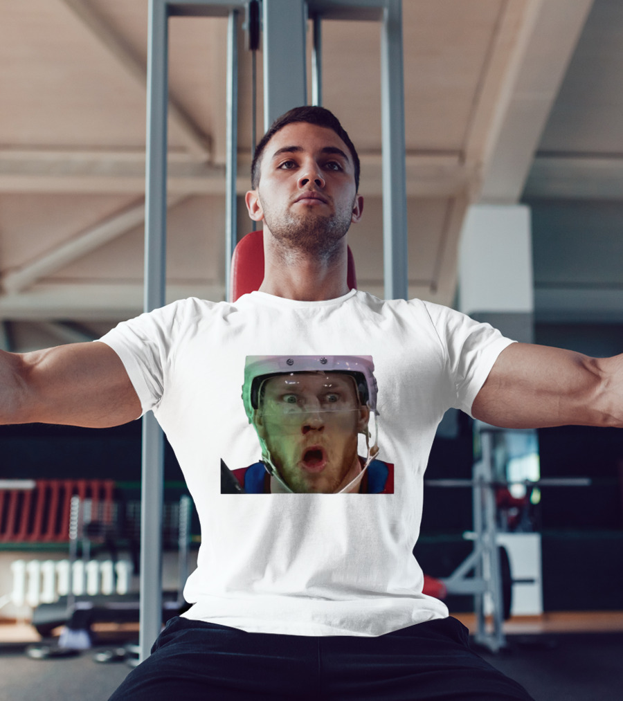 Nathan MacKinnon What The Puck Reaction Hockey T-Shirt