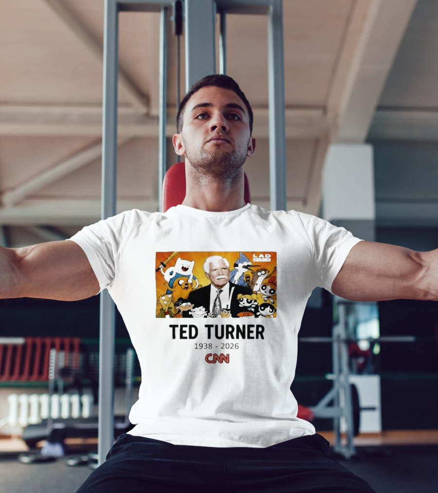 Ted Turner 1938 2026 Cartoon Network Characters CNN Meme T-Shirt