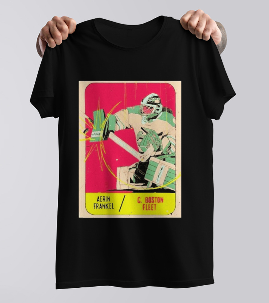 Aerin Frankel C. Boston Fleet Goalie Vintage Style Hockey Card T-Shirt