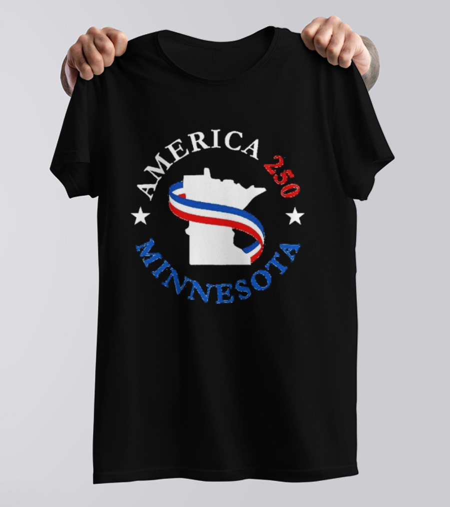 America 250 Minnesota State Celebration Patriot Stars T-Shirt