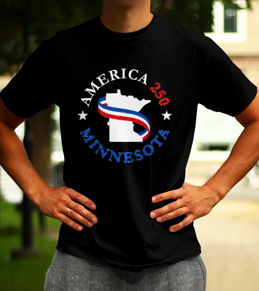 America 250 Minnesota State Celebration Patriot Stars T-Shirt