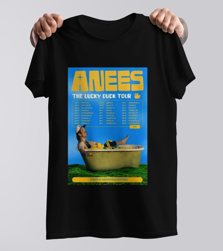 Anees The Lucky Duck Tour 2026 Dates Tickets Bath Tub T-Shirt