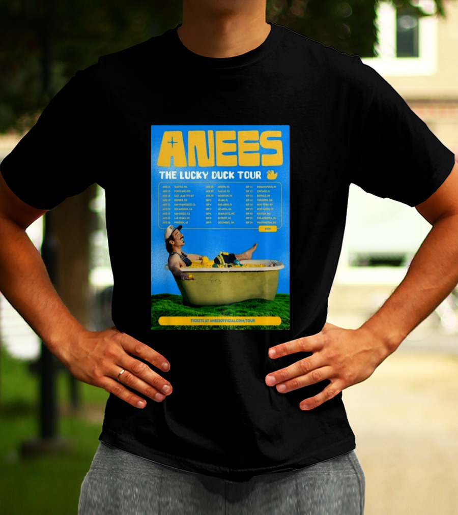 Anees The Lucky Duck Tour 2026 Dates Tickets Bath Tub T-Shirt