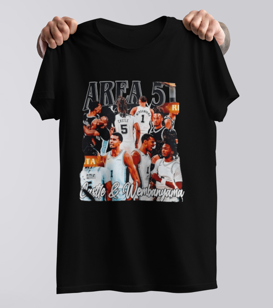 Area 51 Stephon Castle Victor Wembanyama San Antonio Spurs Basketball T-Shirt