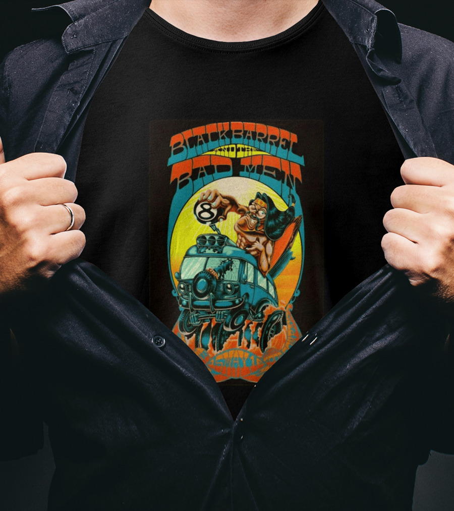 Black Barrel And The Bad Men Hope AK 5 16 2026 Psychedelic Van Race T-Shirt