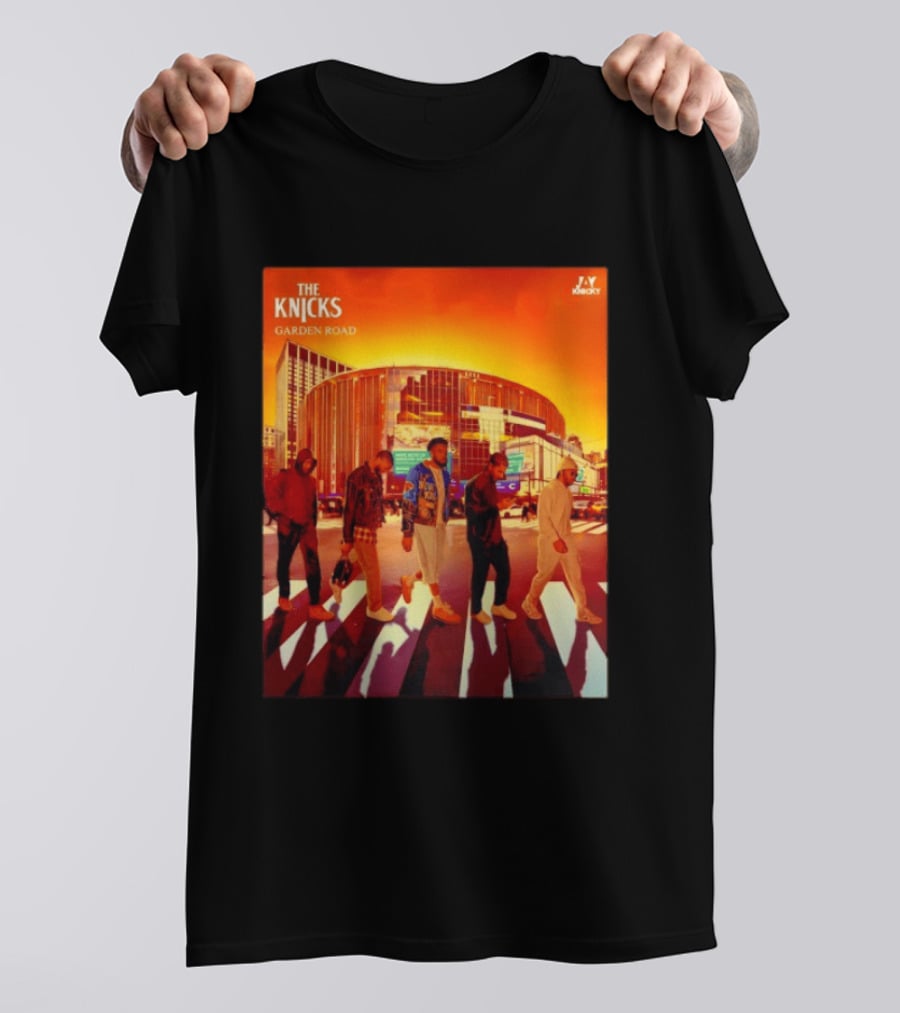 The Knicks Garden Road New York Knicks Madison Square Garden Abbey Road T-Shirt