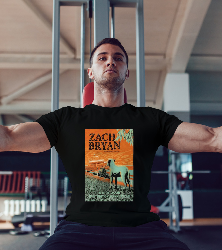 Zach Bryan Huntington Bank Field May 9 2026 With Heaven On Tour T-Shirt