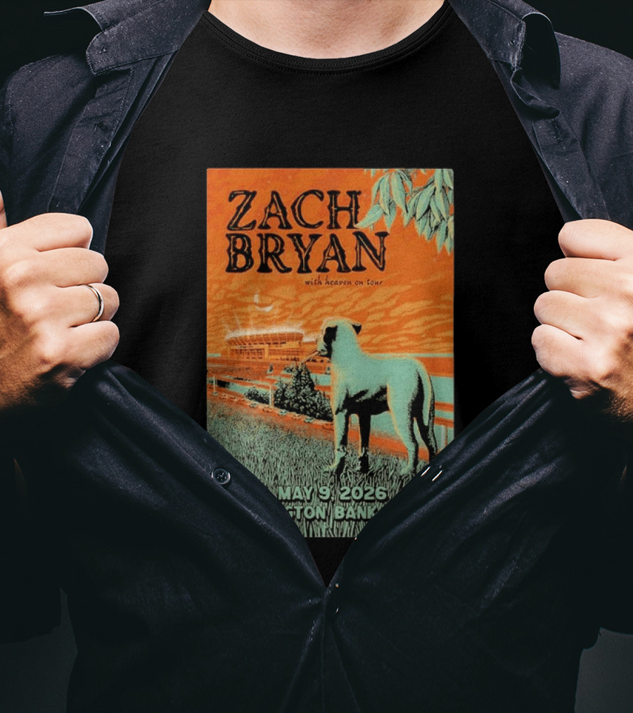 Zach Bryan Huntington Bank Field May 9 2026 With Heaven On Tour T-Shirt