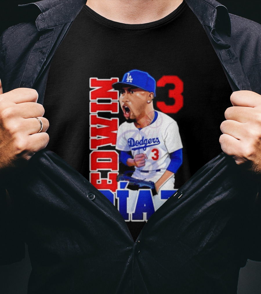 Los Angeles Dodgers Edwin Díaz Number 3 MLB Baseball 2026 T-Shirt