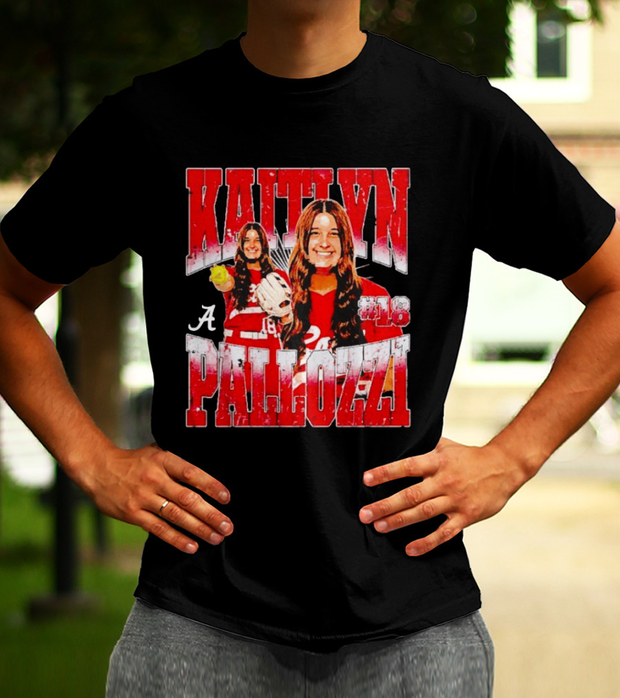 Kaitlyn Pallozzi Alabama Crimson Tide Softball Player #18 Collage T-Shirt