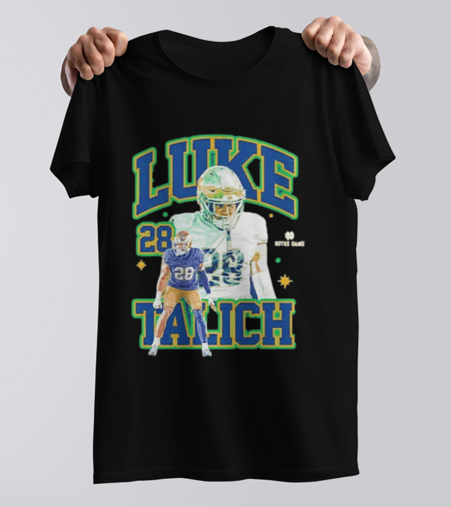 Notre Dame Football Luke Talich 28 Fighting Irish Player T-Shirt