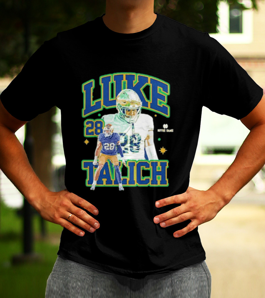 Notre Dame Football Luke Talich 28 Fighting Irish Player T-Shirt