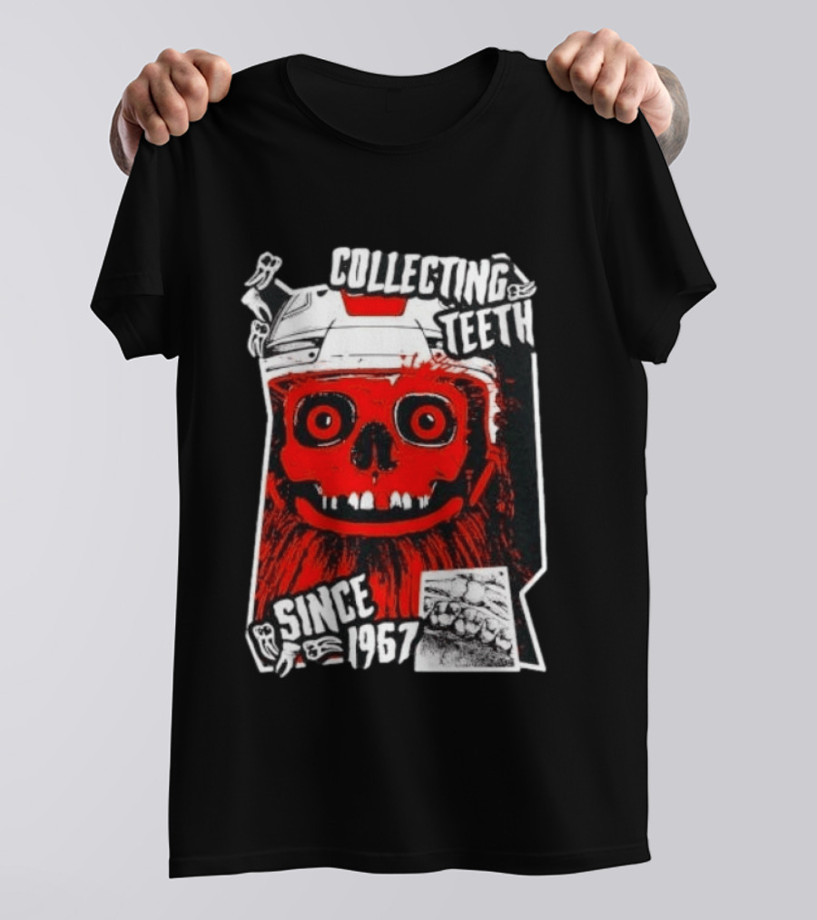 Philadelphia Flyers Gritty Collecting Teeth Since 1967 Monster Face Helmet T-Shirt