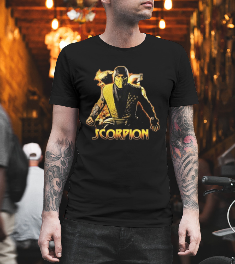 Scorpion Get Over Here Mortal Kombat Character Fan T-Shirt