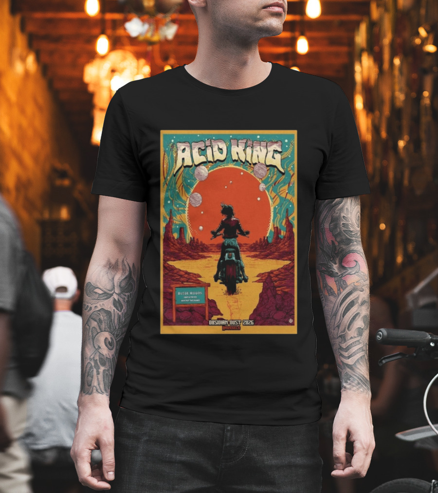 Acid King Obsidian Dust European Tour 2026 Busse Woods 30th Anniversary T-Shirt