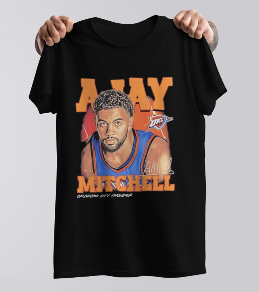 Ajay Mitchell Oklahoma City Thunder OKC Airbrush T-Shirt