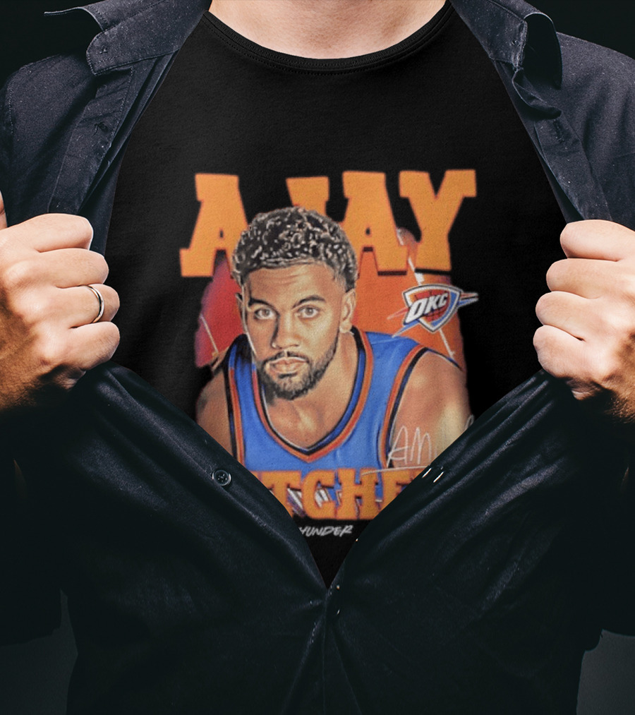 Ajay Mitchell Oklahoma City Thunder OKC Airbrush T-Shirt