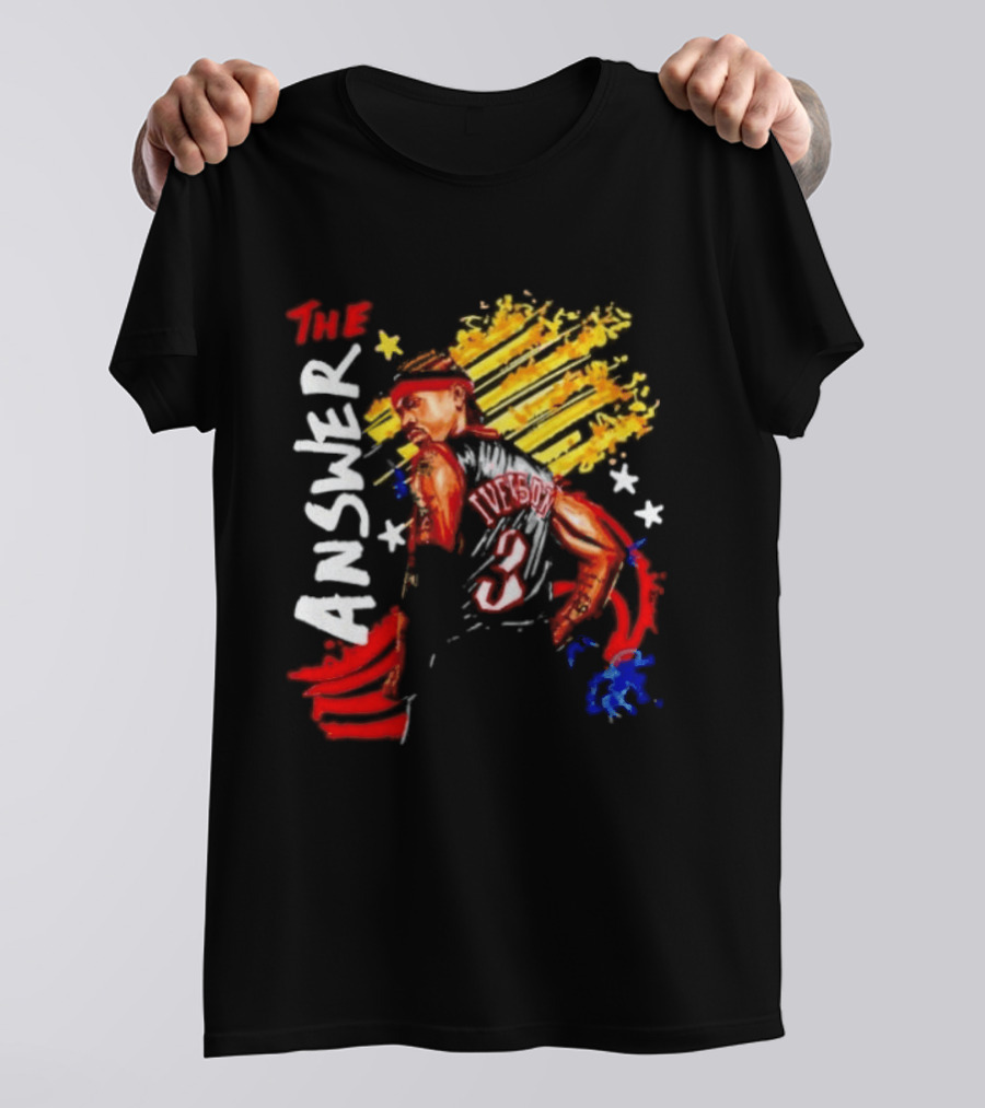 Allen Iverson The Answer Philadelphia 76ers Number 3 Basketball T-Shirt