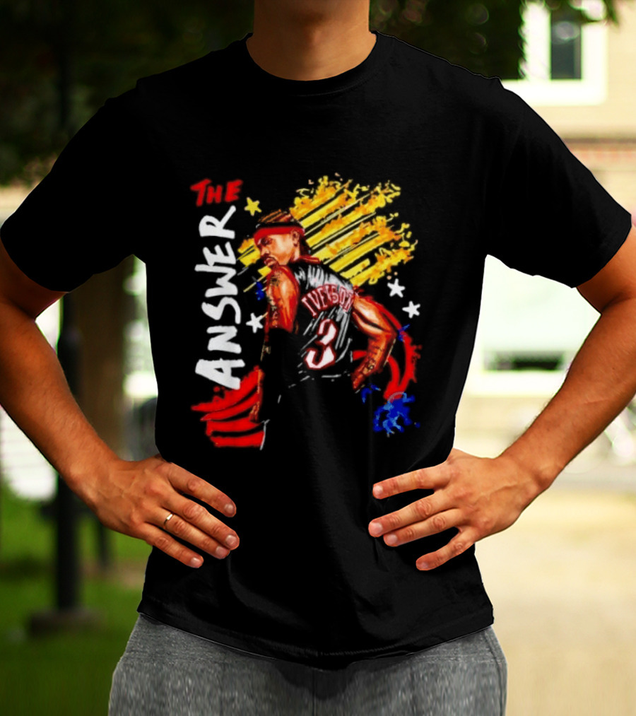 Allen Iverson The Answer Philadelphia 76ers Number 3 Basketball T-Shirt