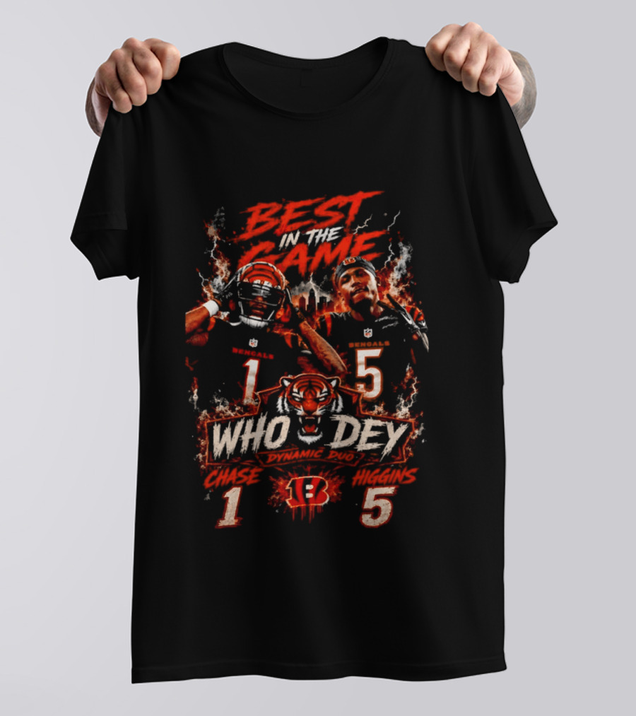 Best In The Game Who Dey 1 5 Cincinnati Bengals Tiger T-Shirt